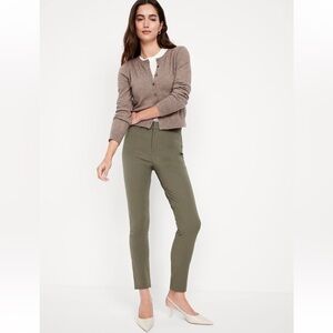 Old Navy Olive Green High Waisted Pixie Pants Skinny